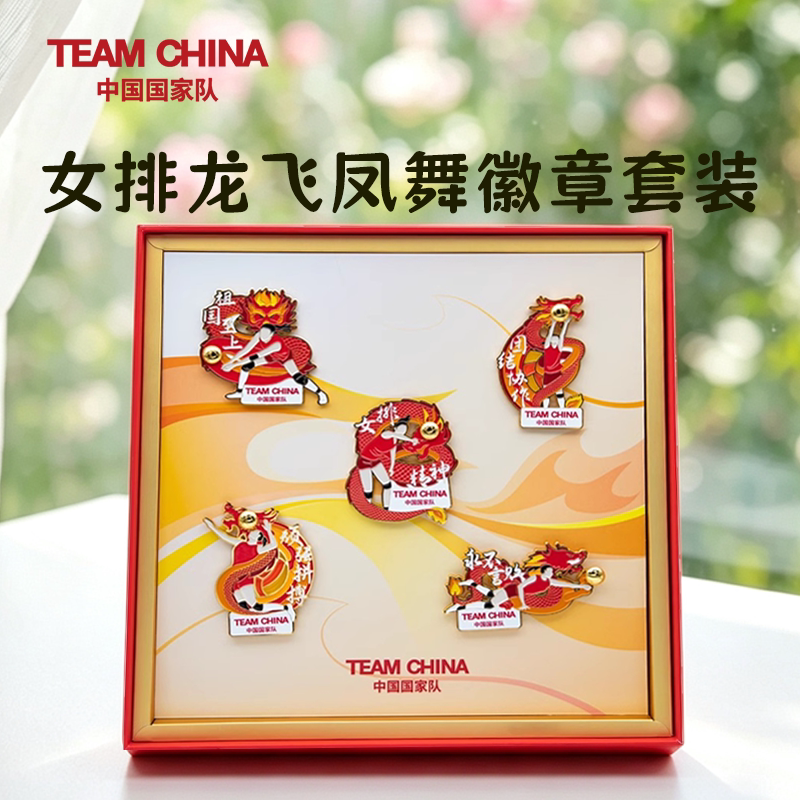 女排龙飞凤舞徽章装TEAMCHINA