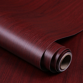 红胡桃木纹贴纸自粘防水木门贴纸橱柜衣柜桌面翻新墙纸墙贴仿木