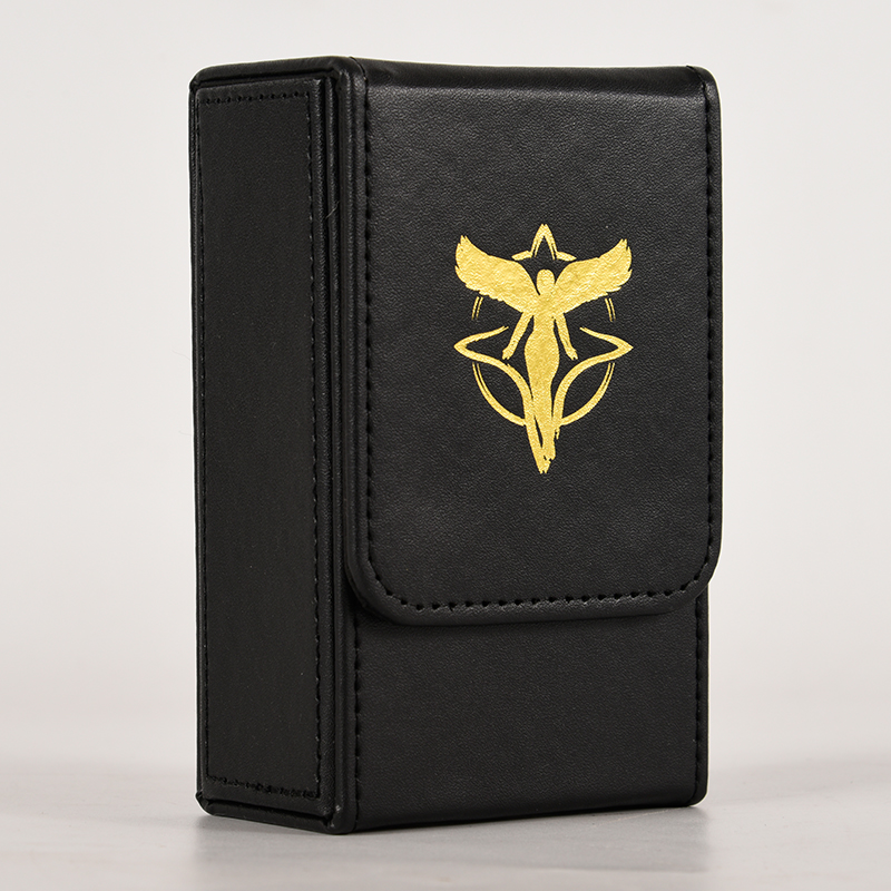 塔罗牌收纳盒维特 便携卡牌盒 桌游配件 金色五芒星塔罗盒 银色邪