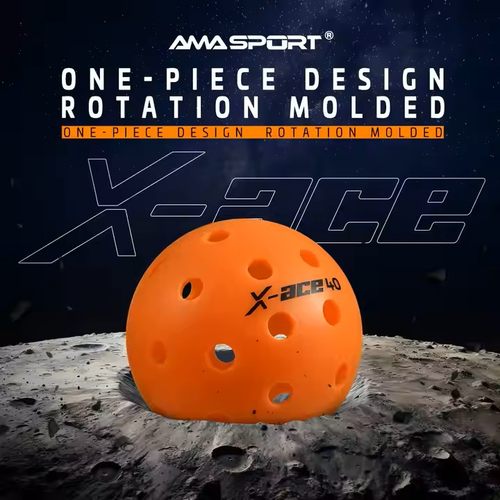 AMASPORT橙色匹克球滚塑pickleball球训练比赛匹克球USAPA认证