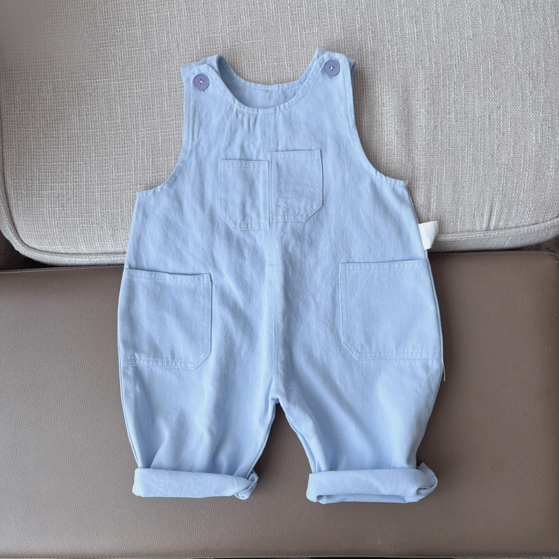 【软软口袋纯棉背带裤】婴儿背带裤春秋装春季儿童宝宝衣服连体衣