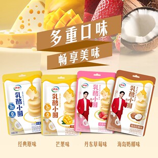伊利厚乳酪小圆内蒙古特产果粒奶酪块高钙营养干酪奶疙瘩儿童零食