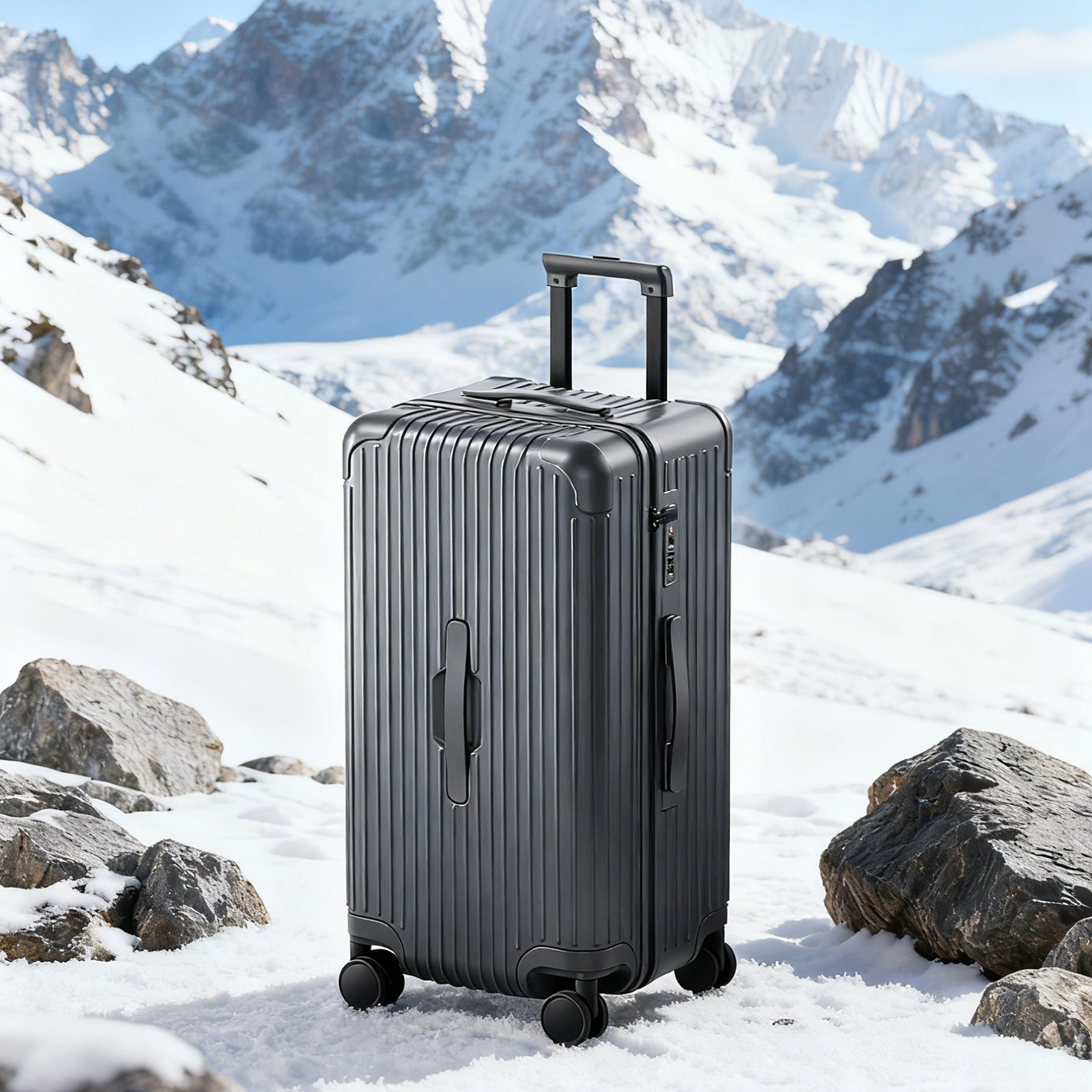 DULA2025新款塑框双层拉链行李箱