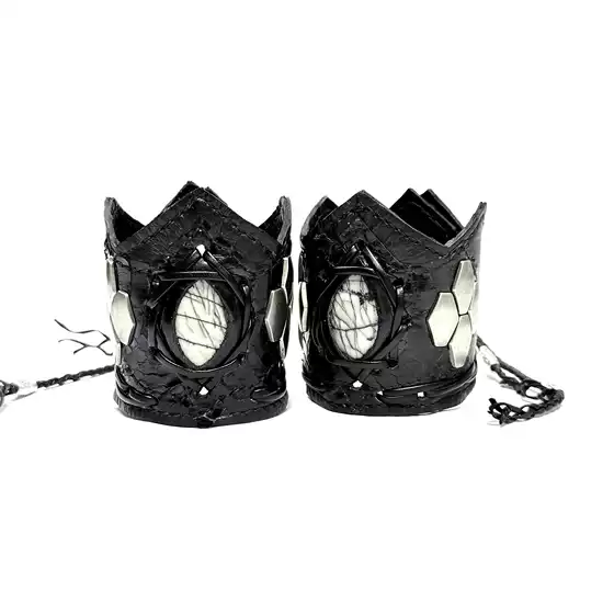 Madeinheaven Genuine Leather Visual Scale Gemstone Pioneer Bracelet
