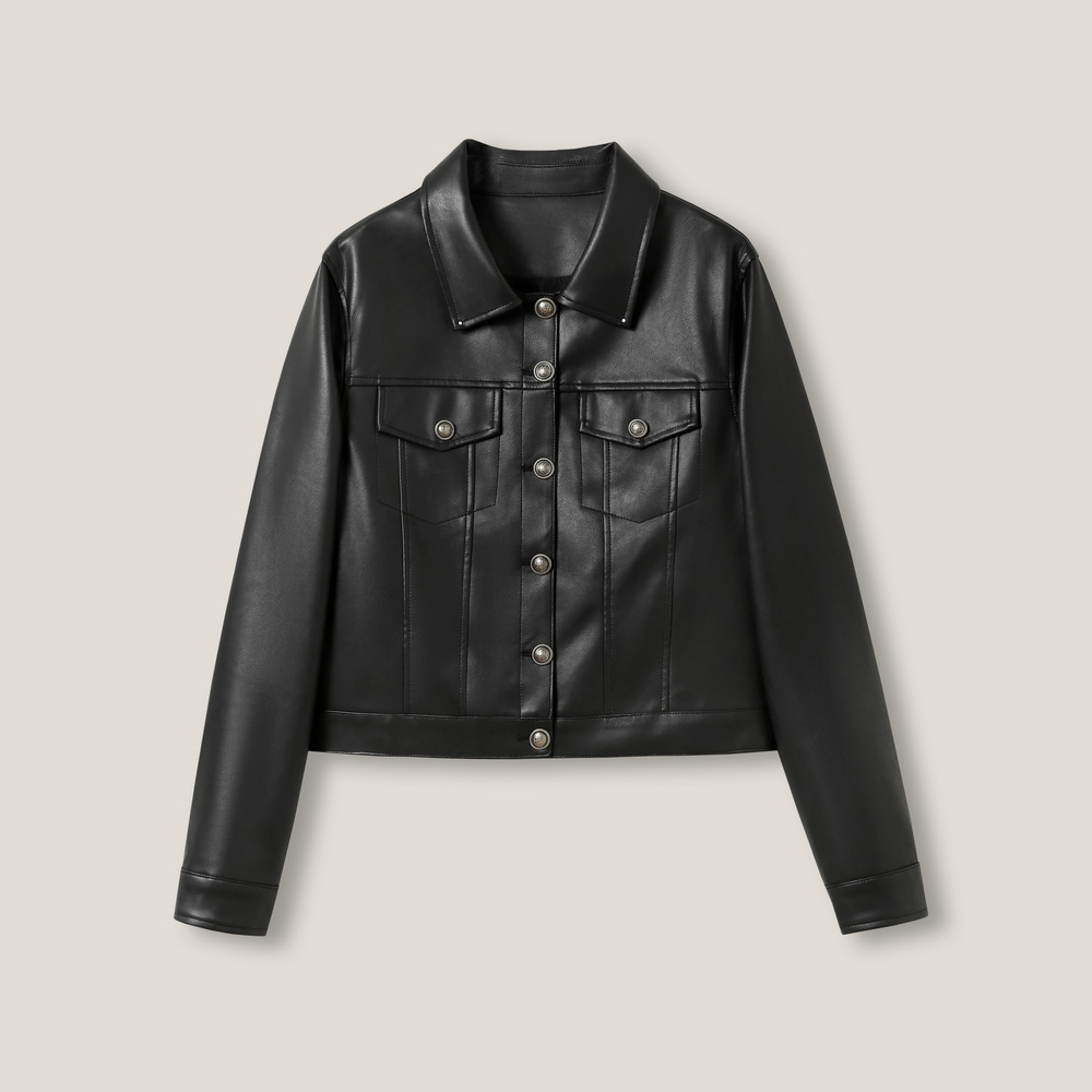 YL “巴黎焦点”经典款机车风皮衣夹克外套SS26386