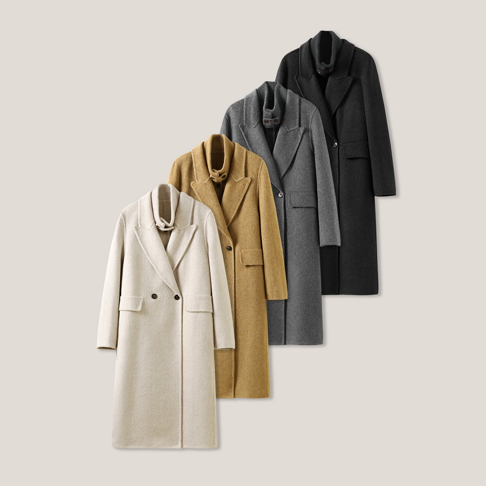 【丽丽姐专属】设计款法式风气质羊毛马甲大衣两件套ss26498