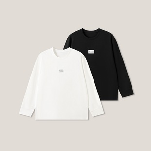 宽松套头长袖 百搭圆领长袖 CC家居控 T恤SS26367 数字贴标时尚