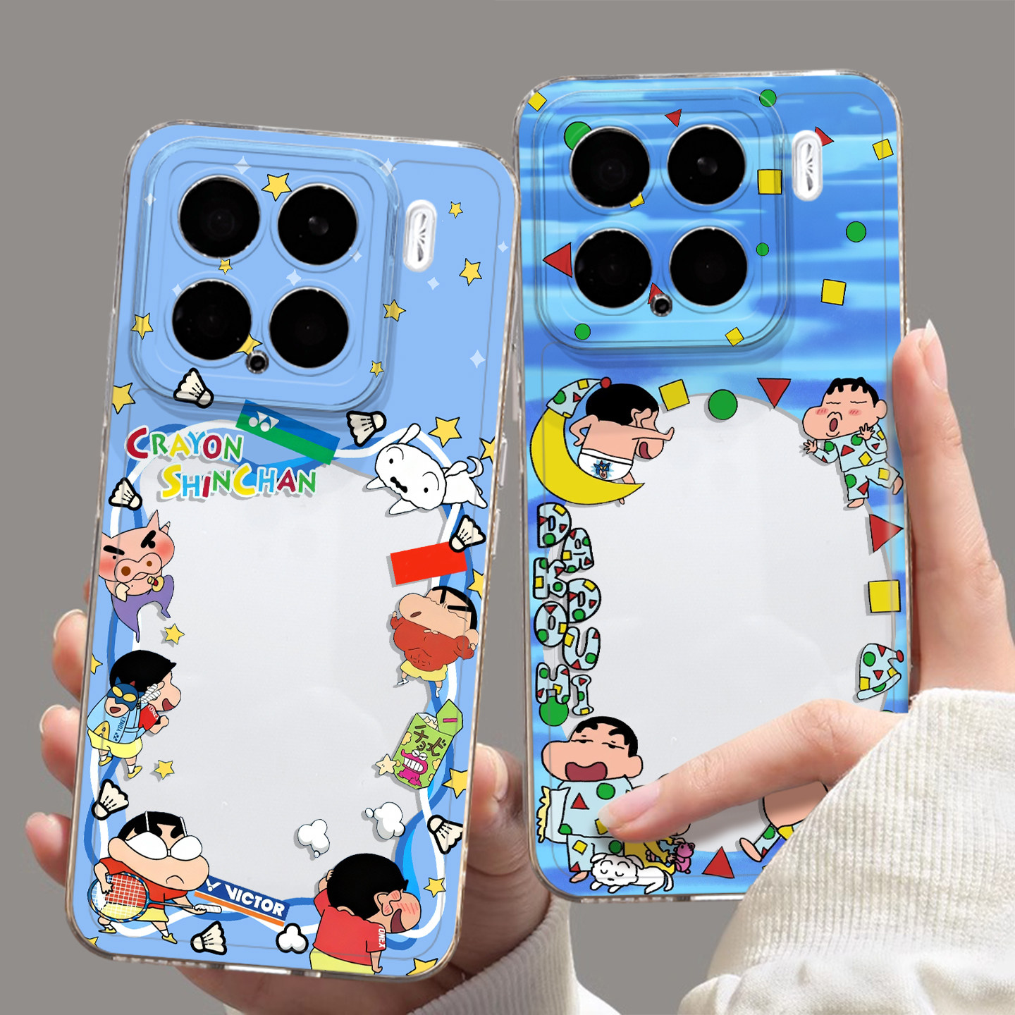 蜡笔小新适用小米17promax手机壳15红米k80拍立得turbo4pro情侣k90相框note13pro可放照片14/k70/12s/k60/k50