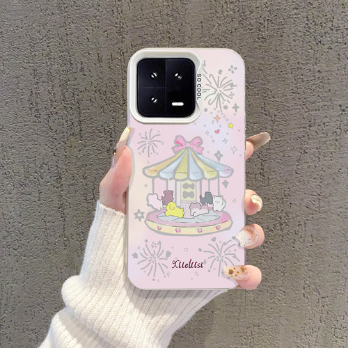 旋转木马手机壳可爱少女梦幻烟花