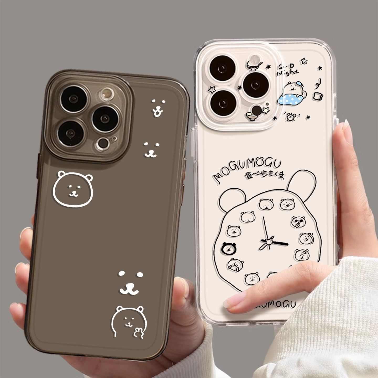 自嘲熊闹钟适用苹果17手机壳iphone14可爱opporeno15卡通findx9/vivos50/x300/iqooz11turbo/neo9一加ace6/13