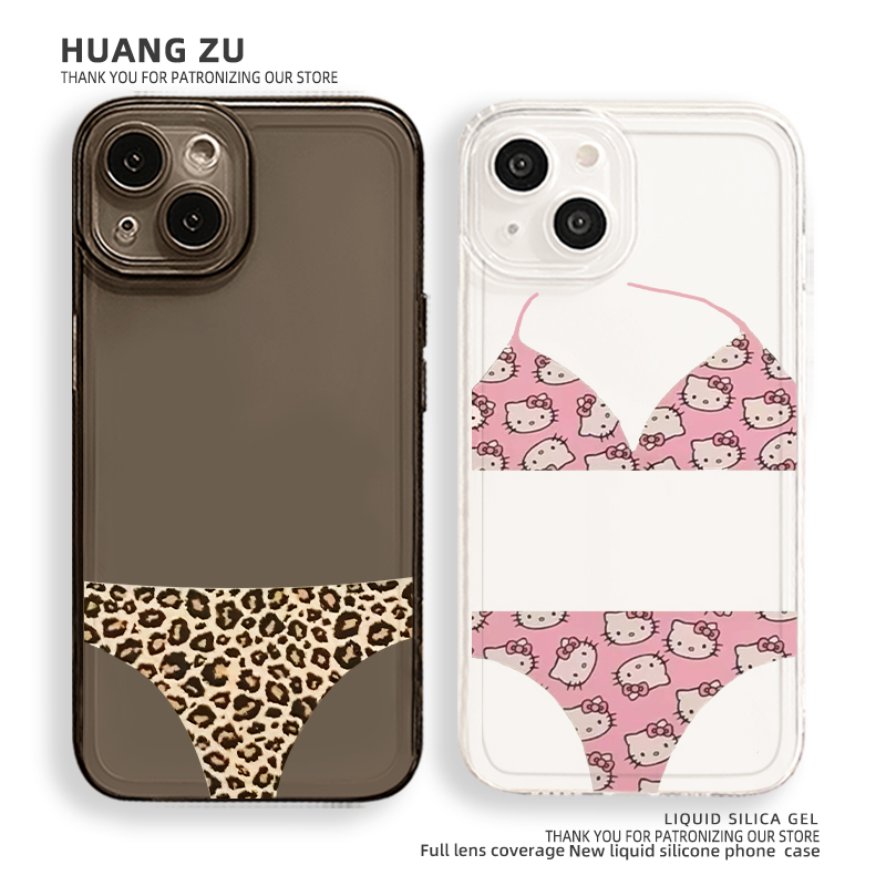 比基尼手机壳凯蒂猫搞怪情侣豹纹