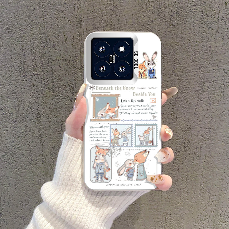 适用疯狂动物城手机壳情侣雪花