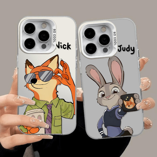适用疯狂动物城手机壳情侣尼克