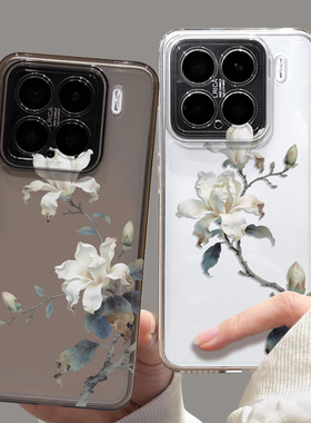 白玉兰适用小米15手机壳17promax红米turbo5max国风k90新中式note13pro古风14ultra/k80/12/k70/k60/civi5pro