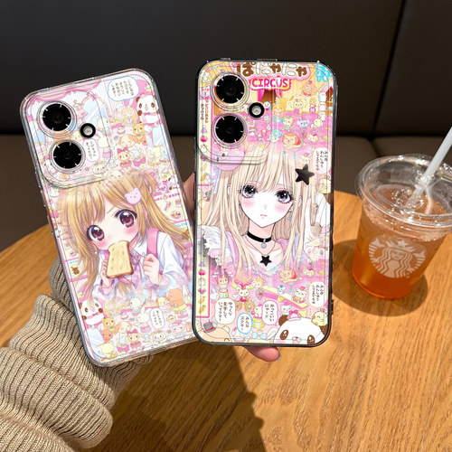 适用动漫手机壳古早少女