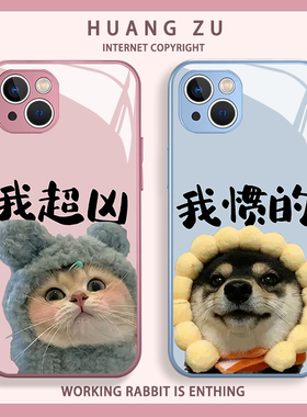猫狗情侣适用苹果17手机壳iphone14小米15我超凶vivox200我惯的oppo华为mate70pro/p60/nova13荣耀x50一加ace