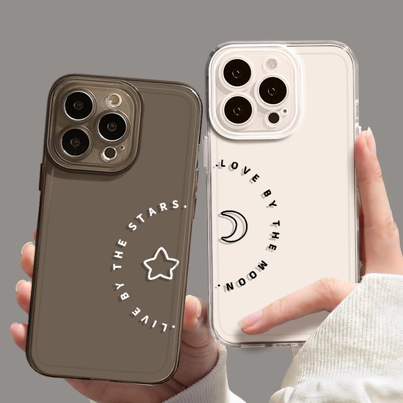 适用星星月亮情侣手机壳高级感