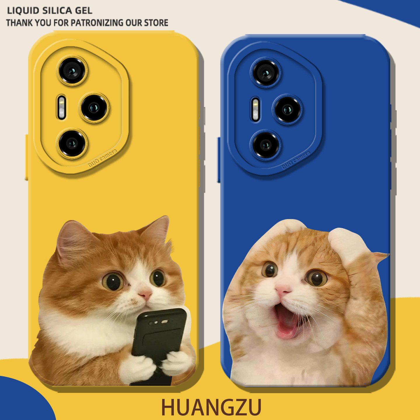 搞怪小猫适用荣耀x50手机壳mgaic6情侣500可爱400/500pro/x70/win/200/power2/300/90/100/80/60/50/30/winrt