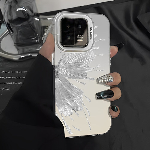 蝴蝶手机壳小众高级感ins金属