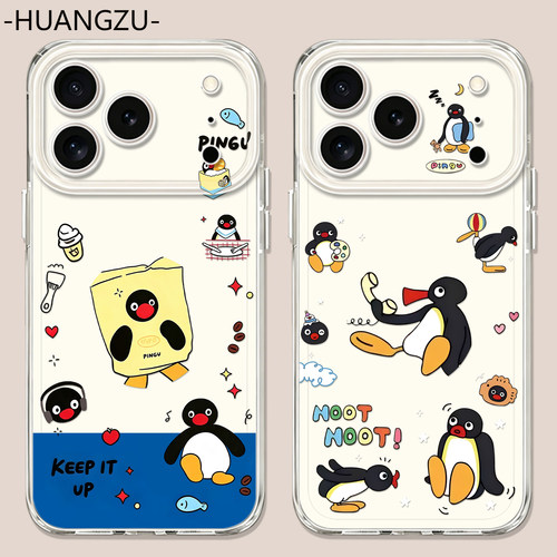 适用pingu手机壳企鹅情侣