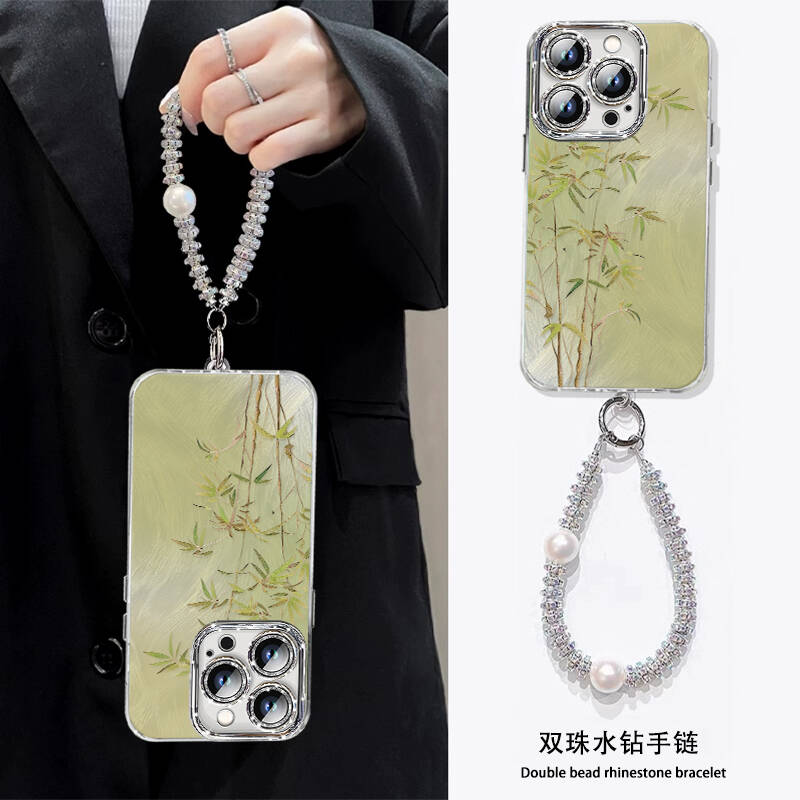 适用新中式手机壳竹叶中国风竹子