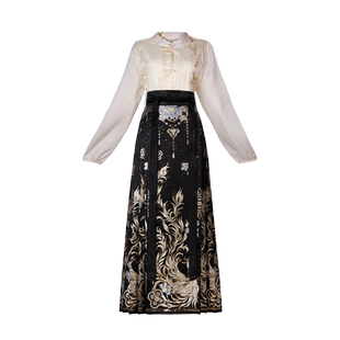 汉尚豪依凤昭仪汉服女妆花织金明制中式订婚结婚敬酒服马面裙套装