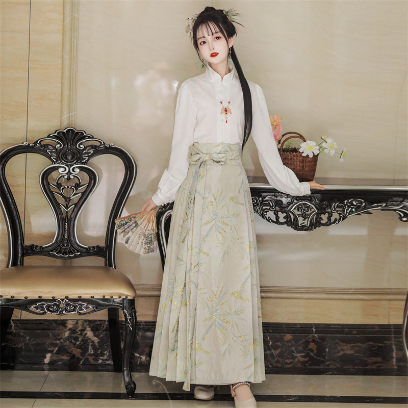 汉尚豪依原创织金妆花马面裙套装明制汉服女春季刺绣日常2024新款