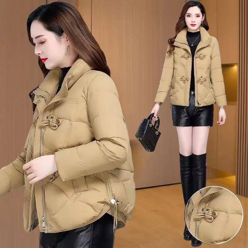 短款羽绒棉服女款2025年新款显瘦高端今年爆款时尚小款盘扣中国风