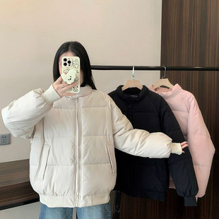 羽绒棉服少女冬装2026新款初中高中学生宽松加厚棉袄保暖棉衣外套