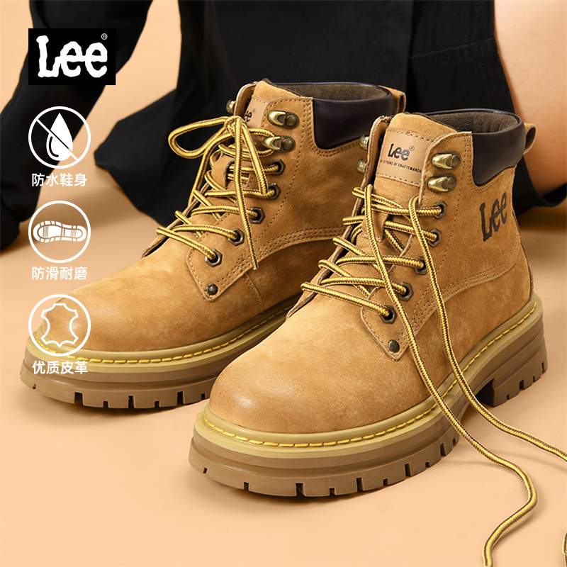 Lee旗舰店马丁靴女款英伦风高帮