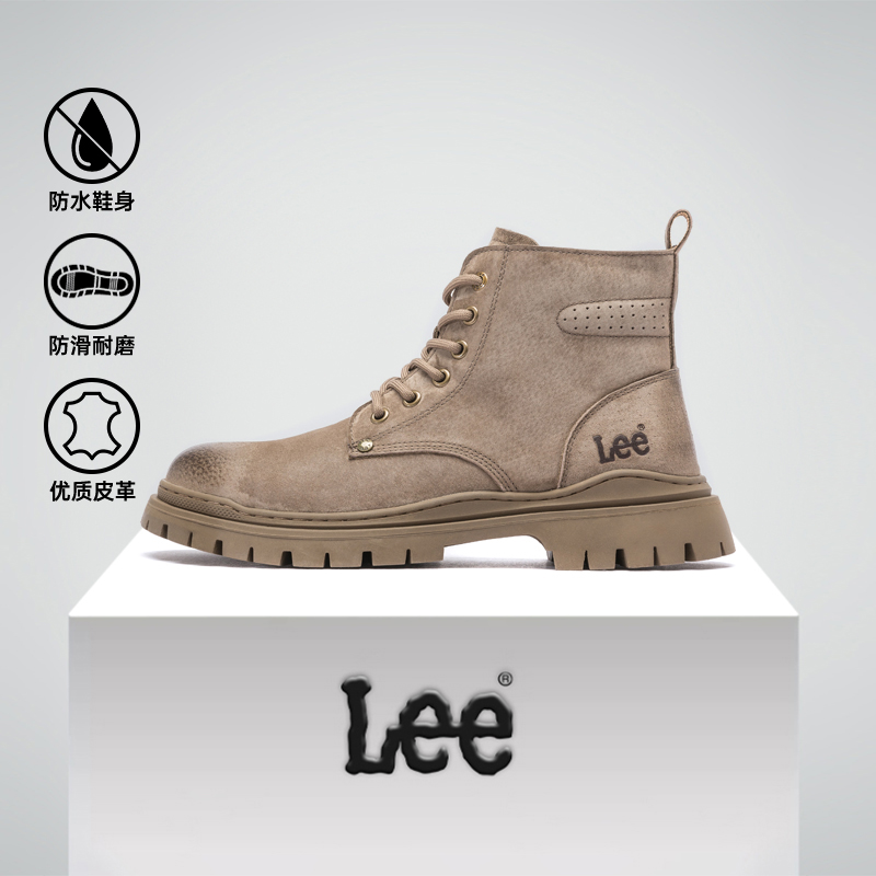 Lee英伦风马丁靴男士工装靴