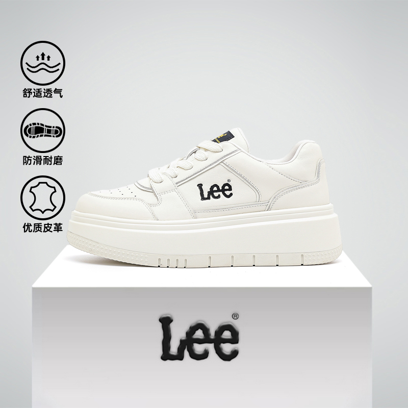 Lee小白鞋休闲厚底增高板鞋女