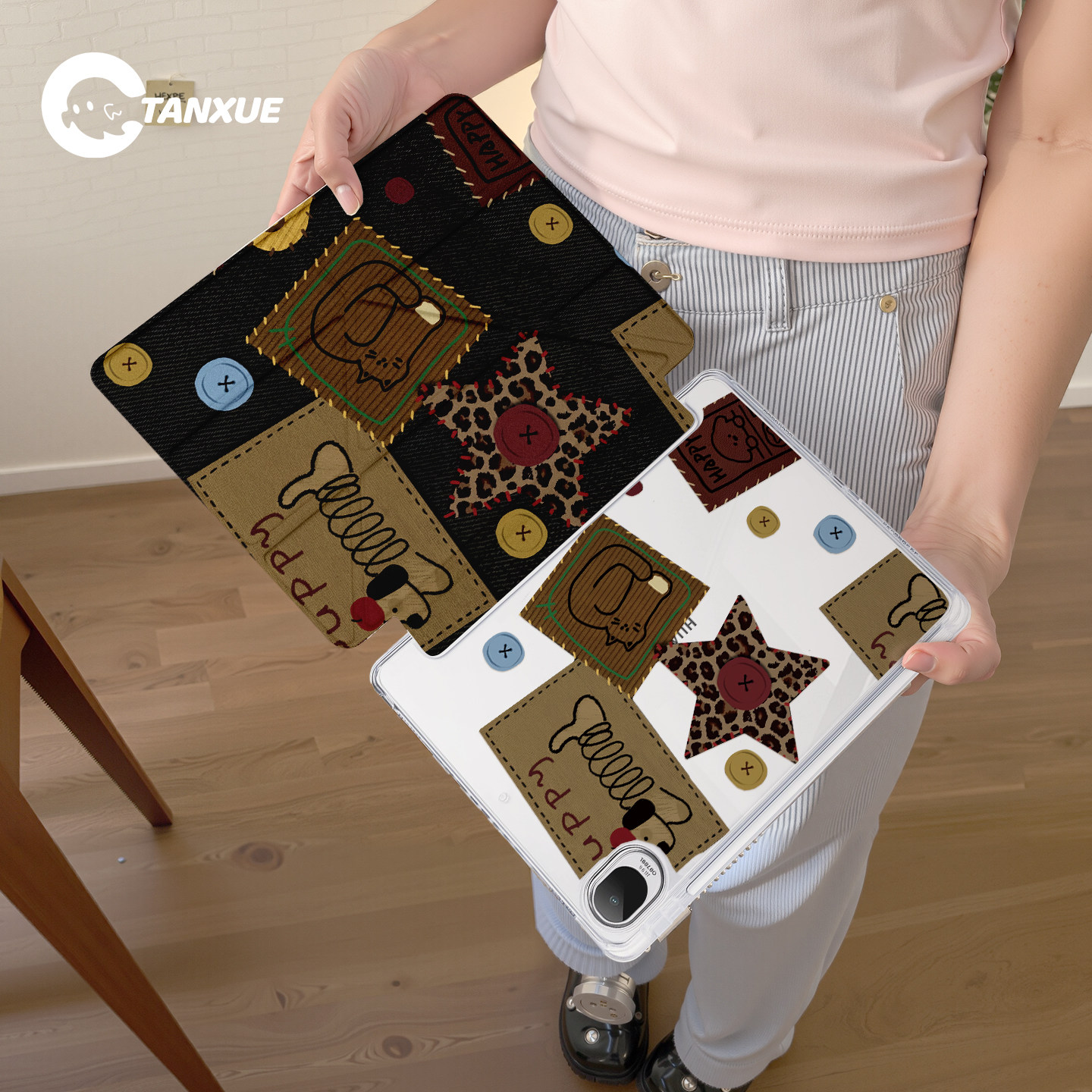 【韩系拼贴2】Y型三折平板保护壳