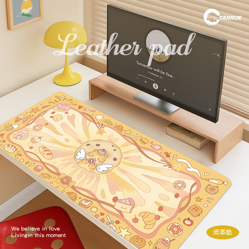 【可爱好运发生】防水刮皮革桌垫