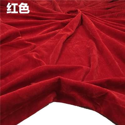 2米红色绒布舞台背景会议桌布展示布料装饰拍摄金丝绒布料台布