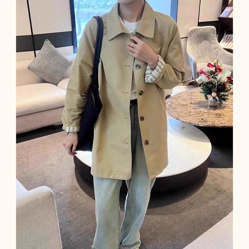 卡其色风衣外套女2024年春季新款韩版高级感宽松中长款休闲上衣