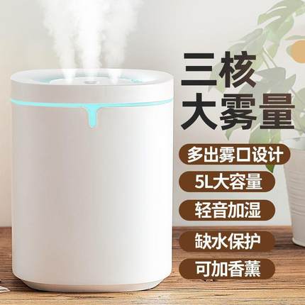 加湿家器用上水婴卧室静音母香薰机加办公桌面大容量卧ESW室家用