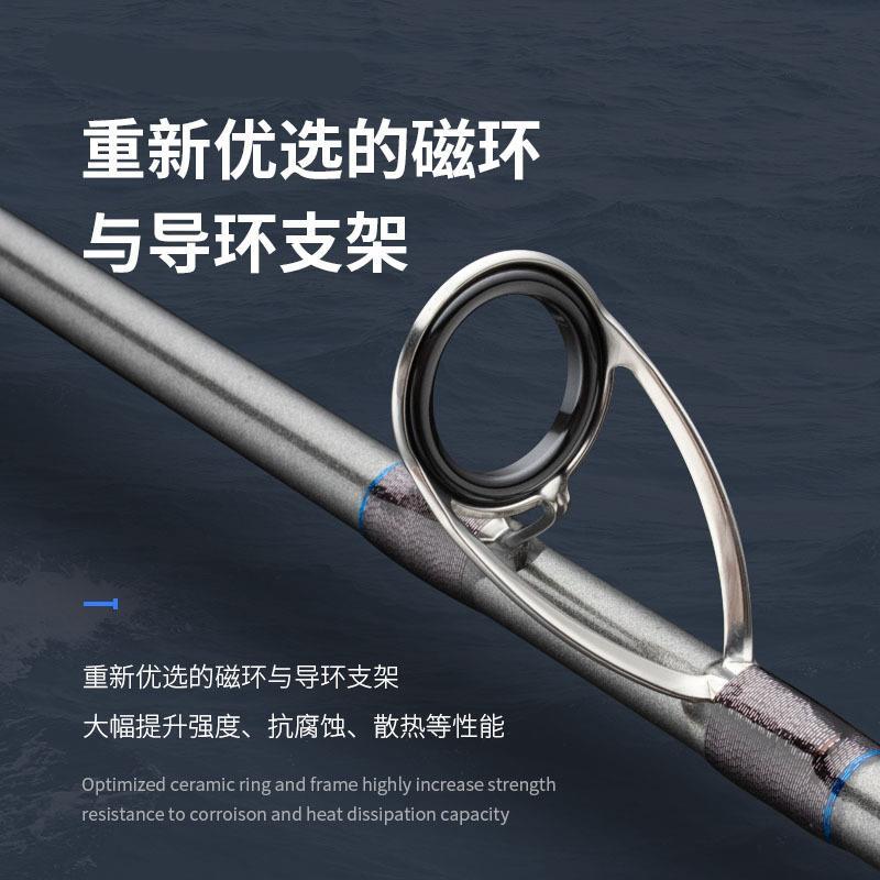 近海船钓竿夜光近海船竿铁板竿近海船钓竿船竿轻量一节半抛投船杆