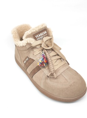 意尔康女靴2025冬季新款加绒女靴时尚百搭方跟马丁靴5771AM14196M