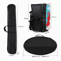 Черная твердая скорлупа 95 Высокая главная сумка + сумка для рыбной охраны Длинная шестная сумка