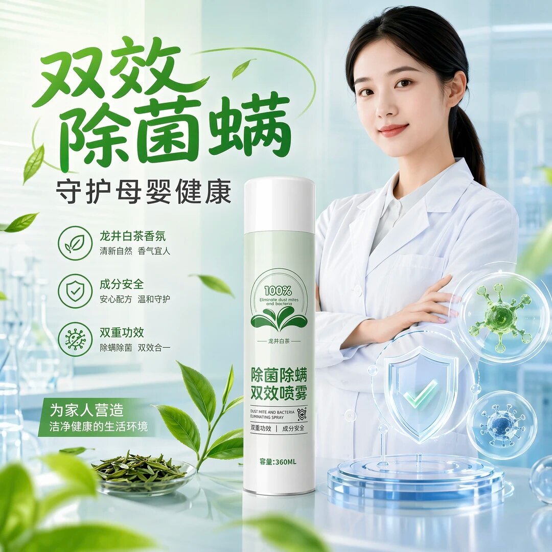 除菌除螨双效喷雾双重功效香氛清新自然香气宜人天然植萃居家宿舍