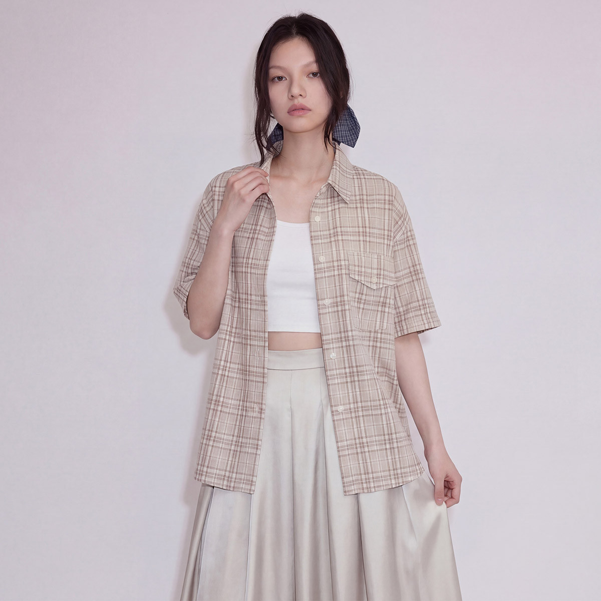 衬衣女春夏款外穿设计感小众简约温柔宽松时尚洋气图片