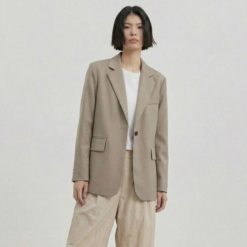 春秋外套女简约气质商务通勤宽松设计感女式西服
