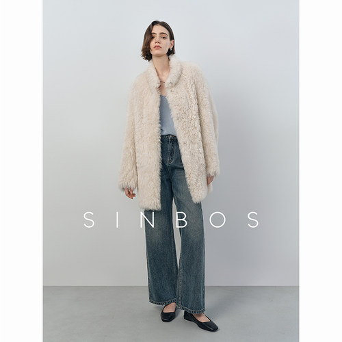 【汤圆TOYO】SINBOS清冬 进口托斯卡纳皮毛一体女羊卷毛外套
