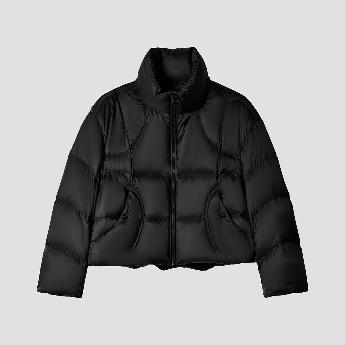 90绒羽绒服女面包服厚款保暖冬季简约廓形女士羽绒外套图片