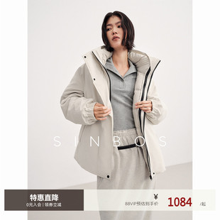 sinbos冰岛循迹 冬季新款轻户外三防冲锋衣加厚羽绒服女保暖外套