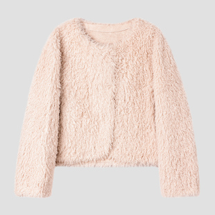 都灵微雪 毛毛环保皮草外套女秋冬厚保暖轻奢女士仿皮草大衣