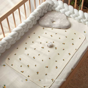 新生隔尿垫婴儿小床单宝宝大尺寸防水姨妈垫可洗纯棉纱布月经期床