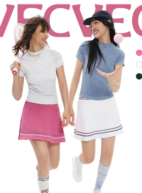 VECVEC网球运动裤裙假两件夏季防晒排汗防走光羽毛球健身显瘦胖mm