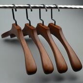 宽肩实木衣架子复古木质挂衣架家用服装 店酒店西服无痕衣撑衣架